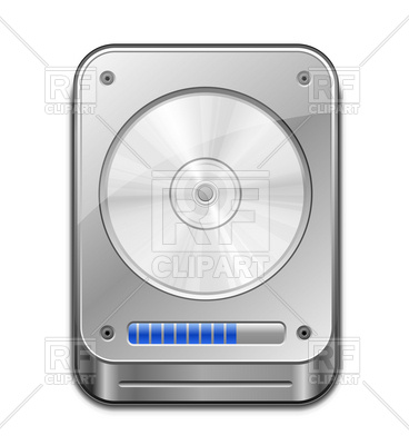 Hard Disk Drive  Hdd  Icon 5733 Download Royalty Free Vector Clipart