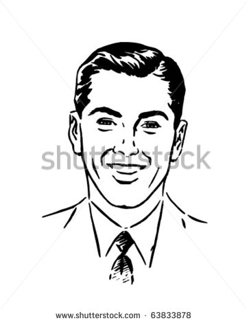 Nice Young Man   Retro Clipart Illustration   63833878   Shutterstock