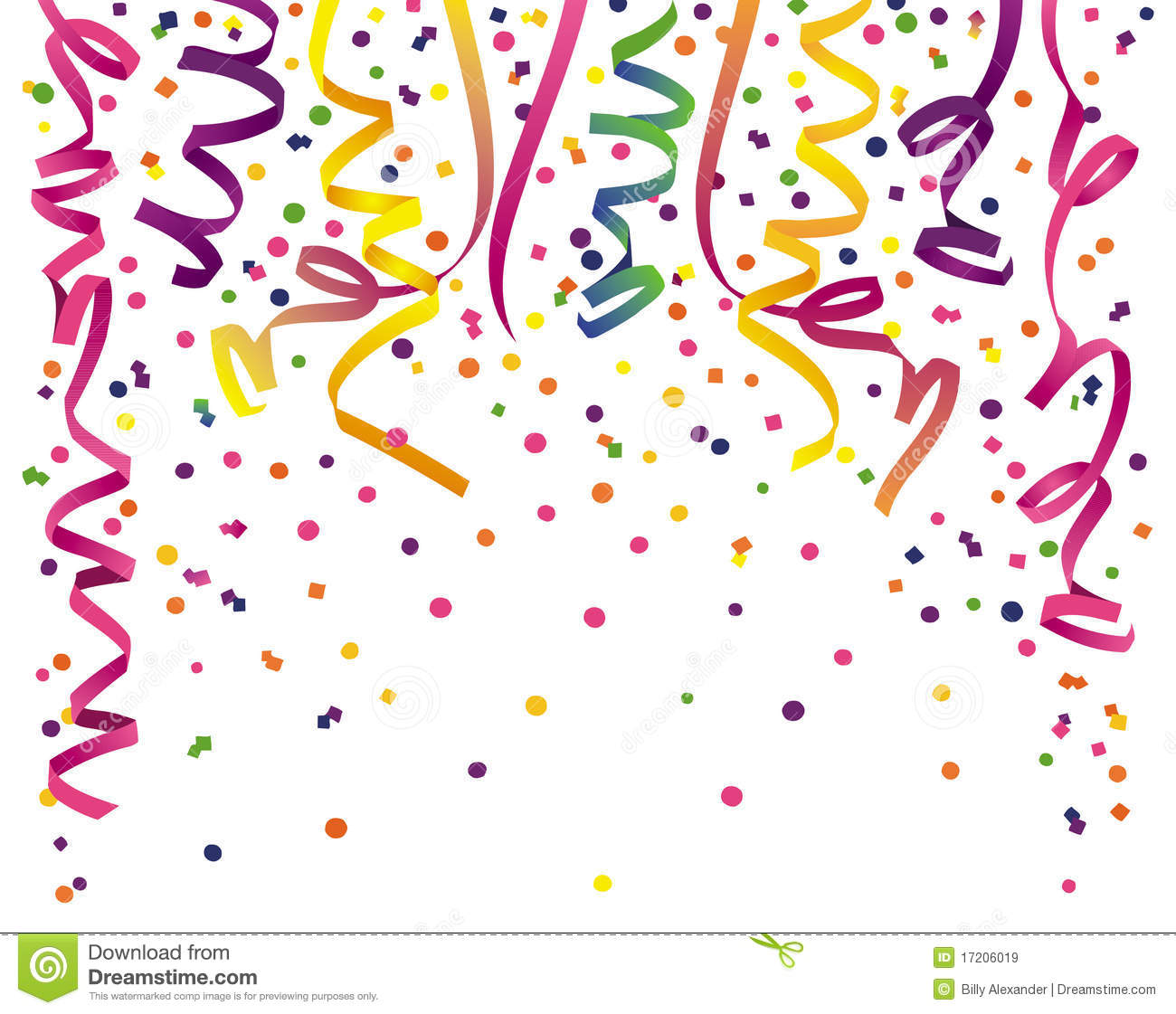 Party Streamers With Confetti Royalty Free Stock Images   Image