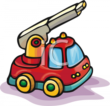 Royalty Free Clip Art Image  Toy Fire Truck