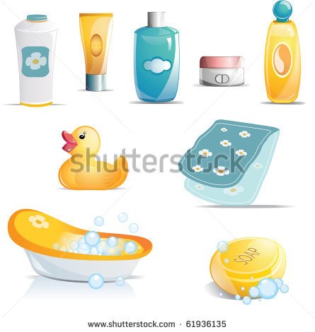 Variety Of Baby Bath Time Items Including Tub Rubber Duck Towel    