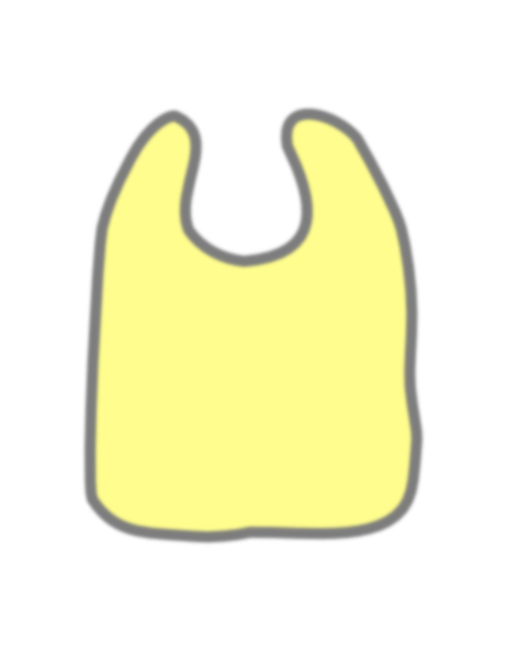 Yellow Gray Baby Bib Clip Art At Clker Com   Vector Clip Art Online