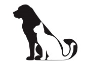 Art Black And White 13785326 Silhouette Of Black Dog And White Cat