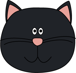 Black Cat Face Clip Art   Black Cat Face Image