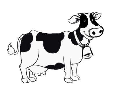 Black White Dairy Cow Clipart Pictures