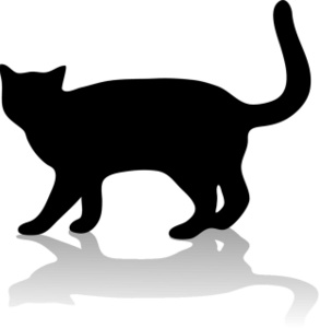 Cat Silhouette Clipart Image   Silhouette Of A Cat Along With A Drop    