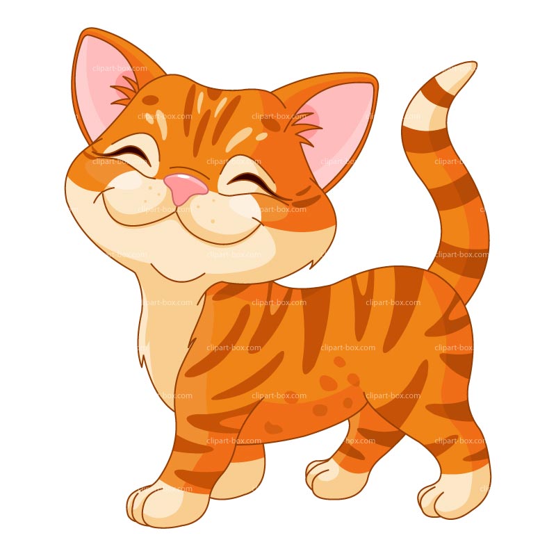 Clipart Smiling Kitten   Royalty Free Vector Design