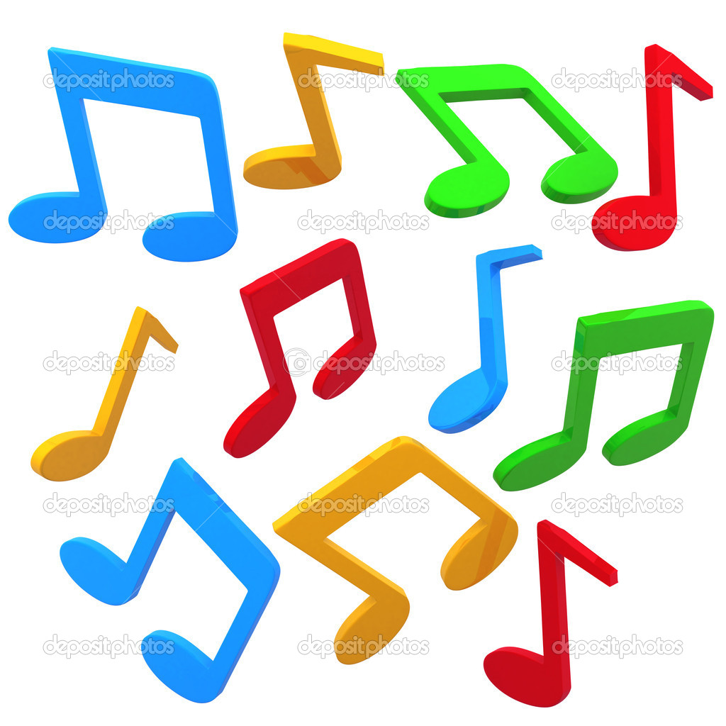 Colorful Music Notes Border Colorful Music Notes Symbols Depositphotos