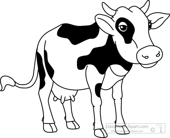 Cow Clipart Black And White   Fun Time Website