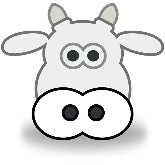 Cow Clipart Black And White Ngo Style Cow Head Black White Line Art
