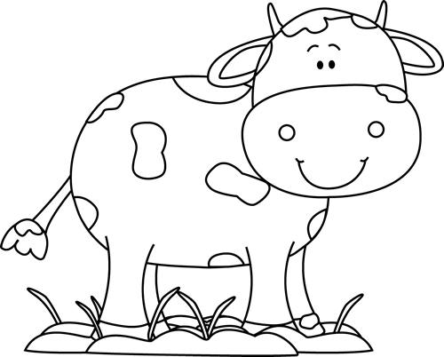 Cow In The Mud Black White Png
