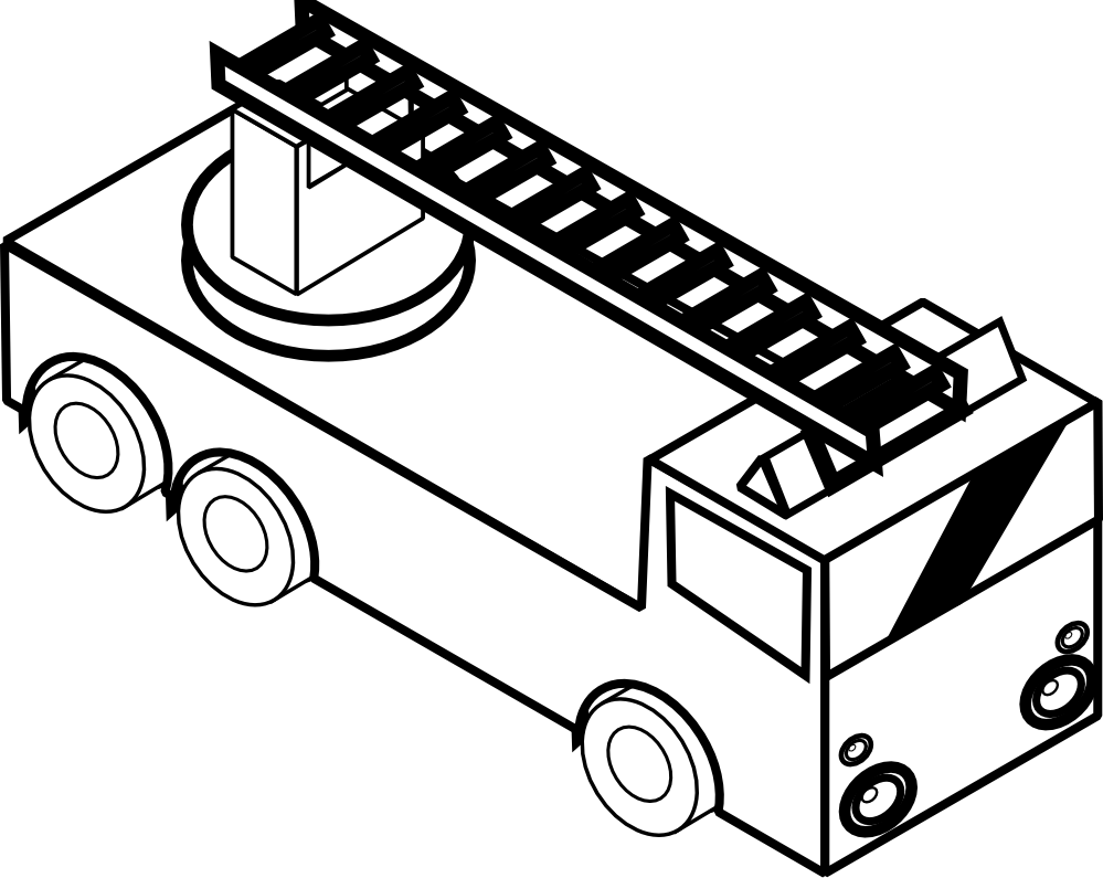Dump Truck Clipart Black And White Fire Truck Coloring Pages To Print