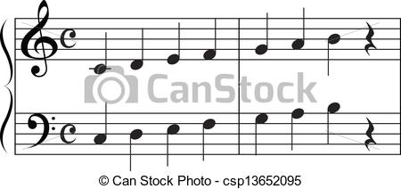 Eps Vectors Of Standart Music Staff   Music Staff Isolated On White