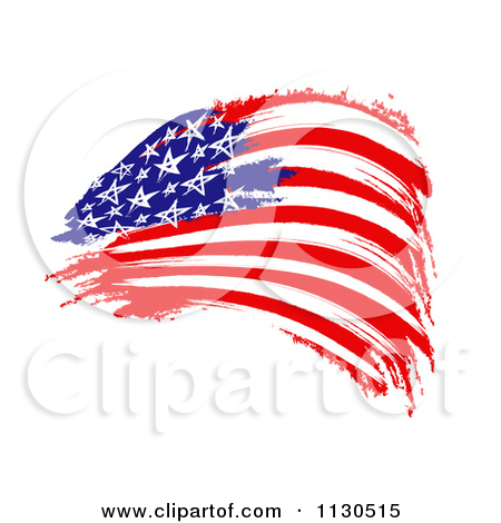 Free  Rf  Clipart Illustration Of A Grungy Abstract American Flag
