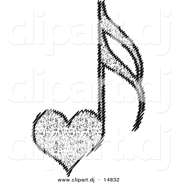 Heart Music Notes Clip Art   Dopepicz