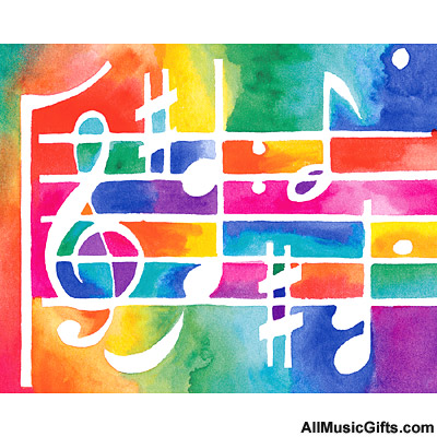Music Staff Clipart  Freedom Deluxe Colourful