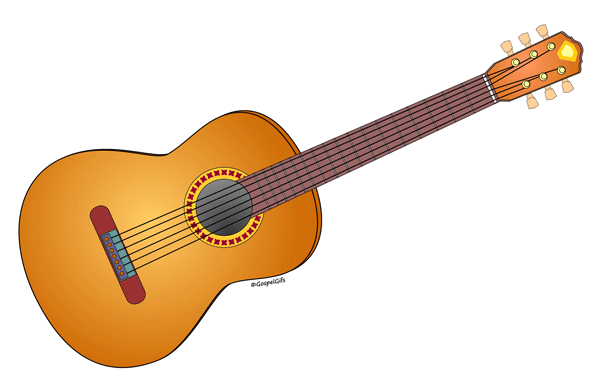 Musical Instrument  Acoustical Guitar   Free Christian Clip Art
