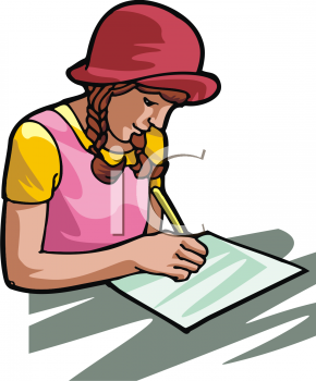 School Pictures School Images Clipart Picture Of A Young Girl Writing