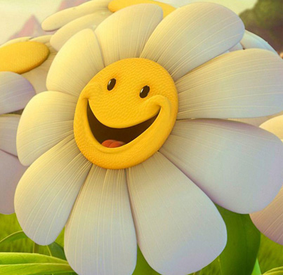 Smiley Face Of Sun Flower Cartoon Clipart