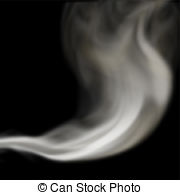 Blown Smoke   Editable Vector Illustration Of A Trail Of