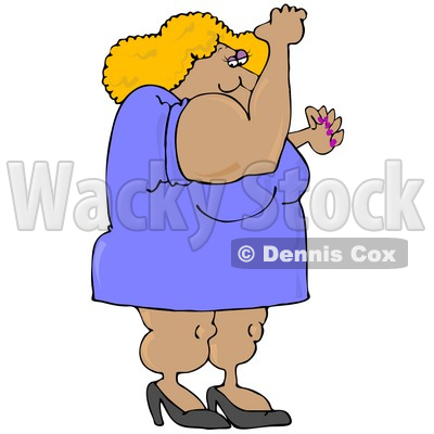 Clipart Illustration Of A Strong And Muscular Blond Body Builder Woman