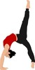 Clipart Image Caption  Female Athlete A Gymnast Performing A Back