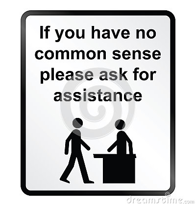 Common Sense Information Sign Stock Vector   Image  40992593