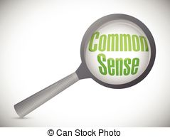 Common Sense Magnify Search Illustration Design Over A White