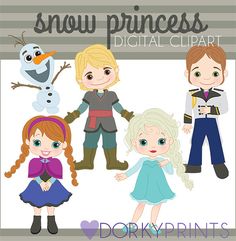Digital Clip Art Set  Personal And Commercial  Frozen Inspired Clipart