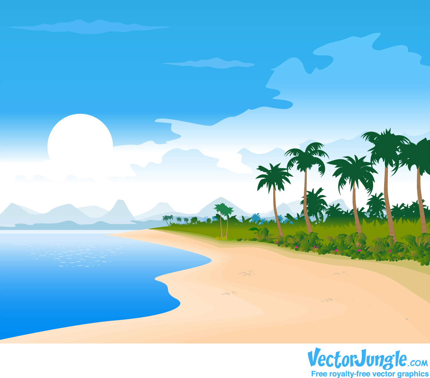 Download Cartoon Beach Wallpaper In High Resolution For Free High
