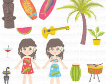 Luau Vector Digital Clipart   Instant Download   Eps Pdf And Png