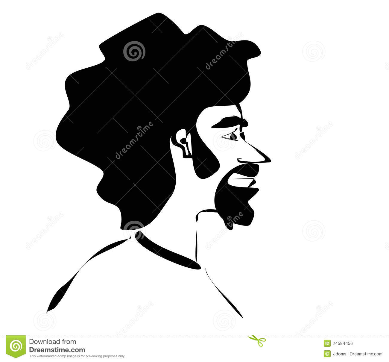 Man With Afro Royalty Free Stock Image   Image  24584456