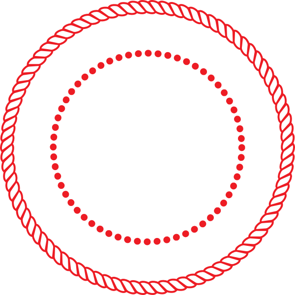 Round Circle Rope Border W Dots Seal Clip Art At Clker Com   Vector