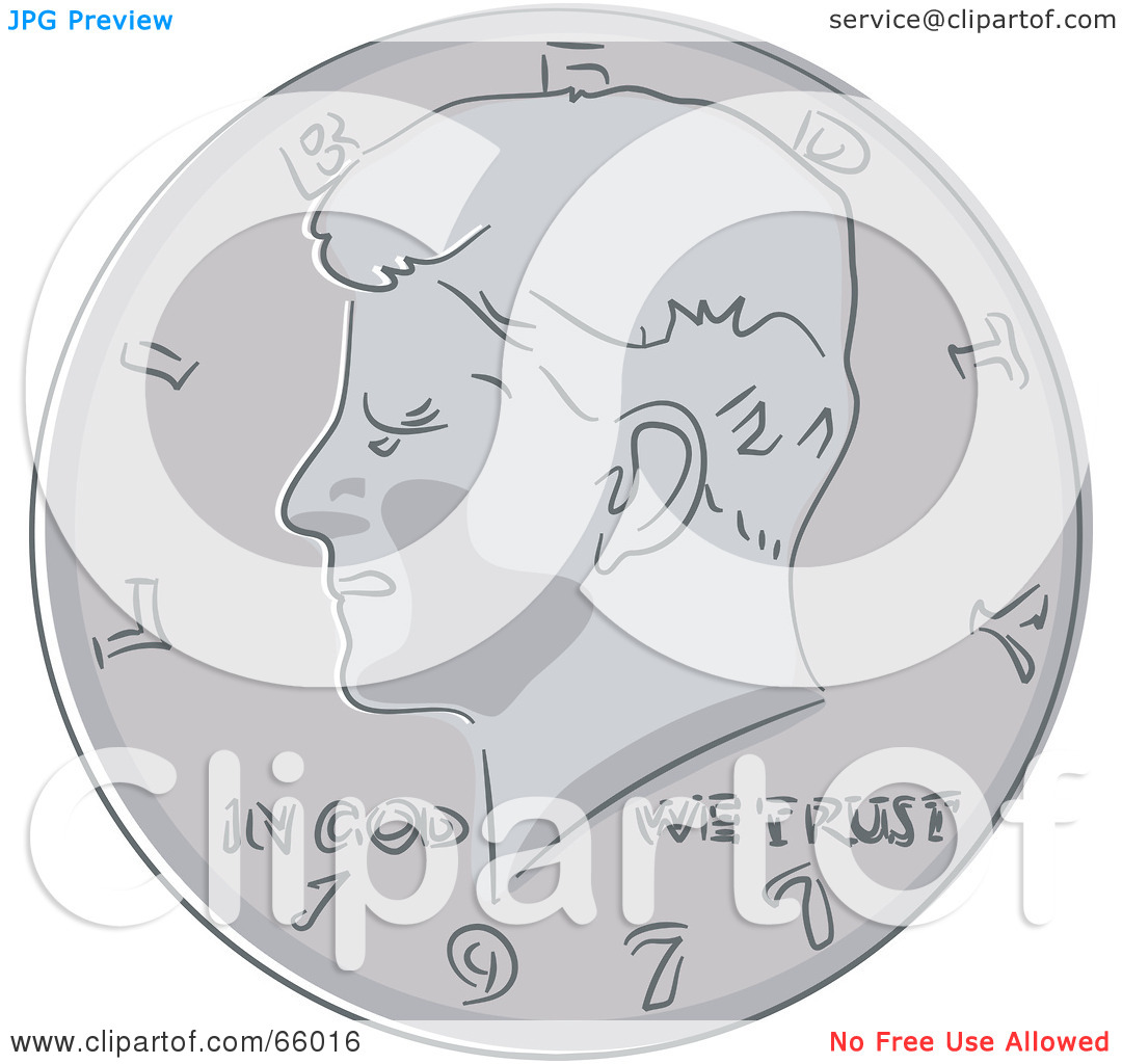 Royalty Free  Rf  Clipart Illustration Of A Fifty Cent Coin By Prawny