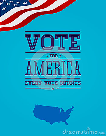 Stock Images  Vote For America Vintage Poster