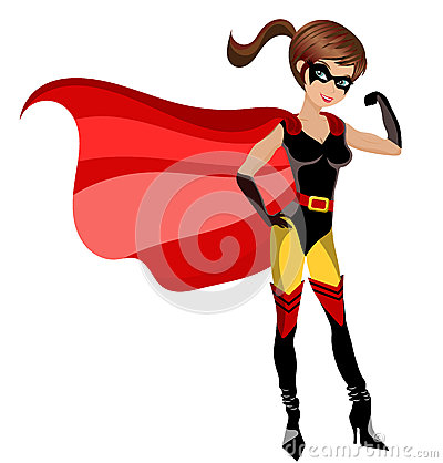 Super Hero Woman Muscles Isolated Royalty Free Stock Photos   Image