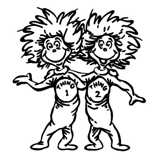 Thing 1 And Thing 2 Coloring Pages   Az Coloring Pages