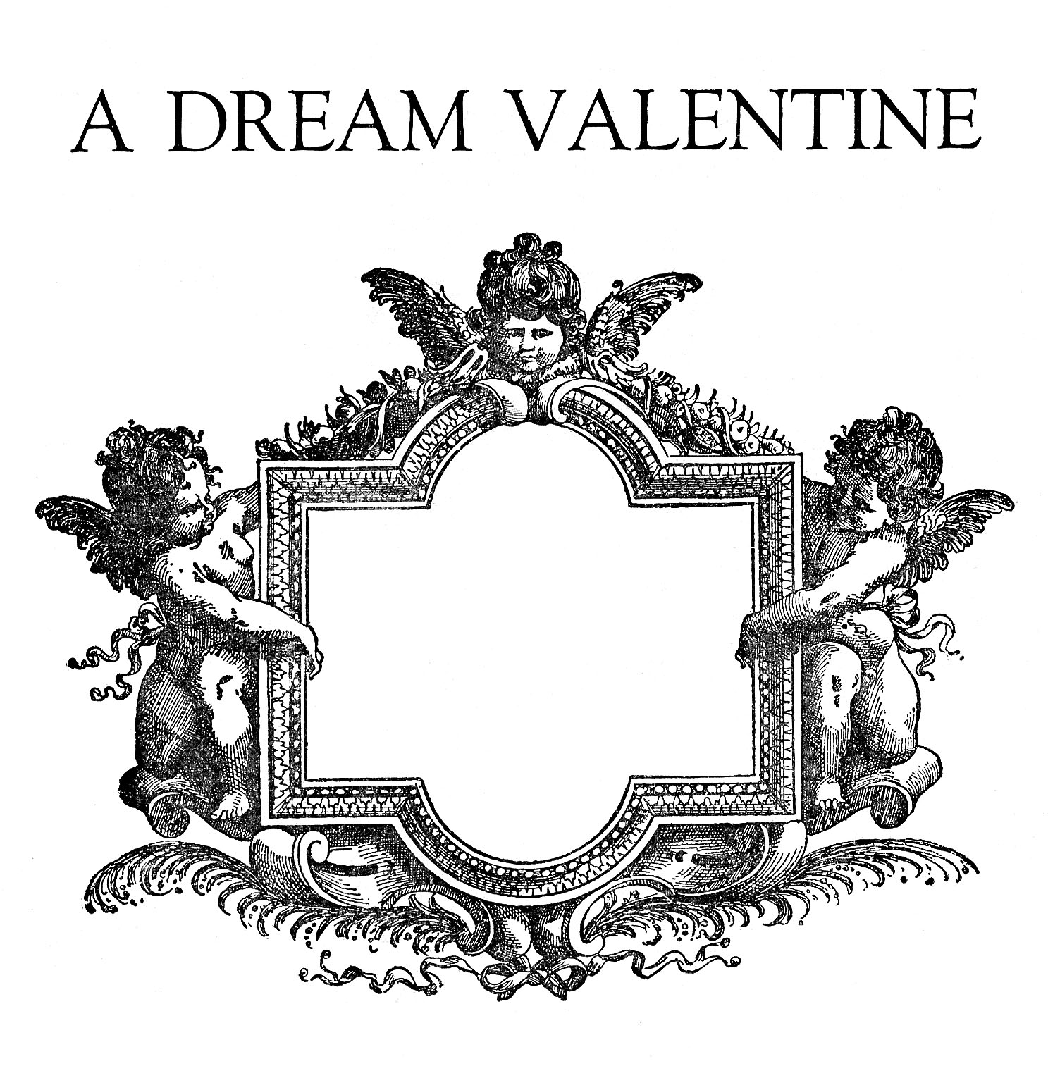 Valentine S Day Clip Art   Ornate Graphic Frame   The Graphics Fairy