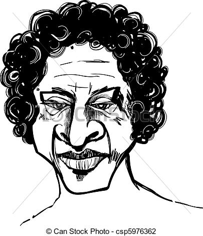 Vector Illustration Of Afro Man   Illustration Of African Man Face