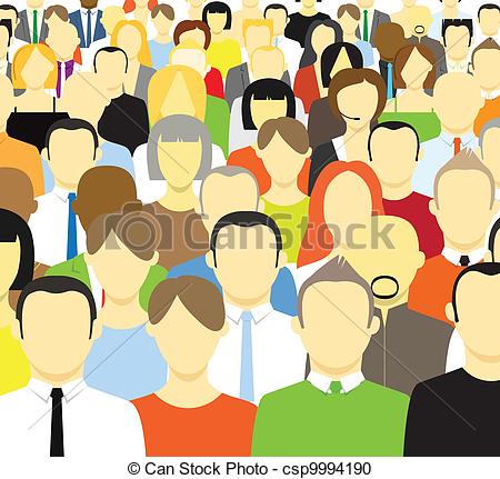 Vector   The Crowd Of Abstract People   Stock Illustration Royalty
