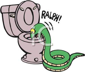 11 Kb   Jpeg Clipart Image Of A Snake Throwing Up In A Toilet