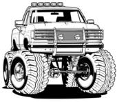 4x4 Truck  8   Clipart Graphic