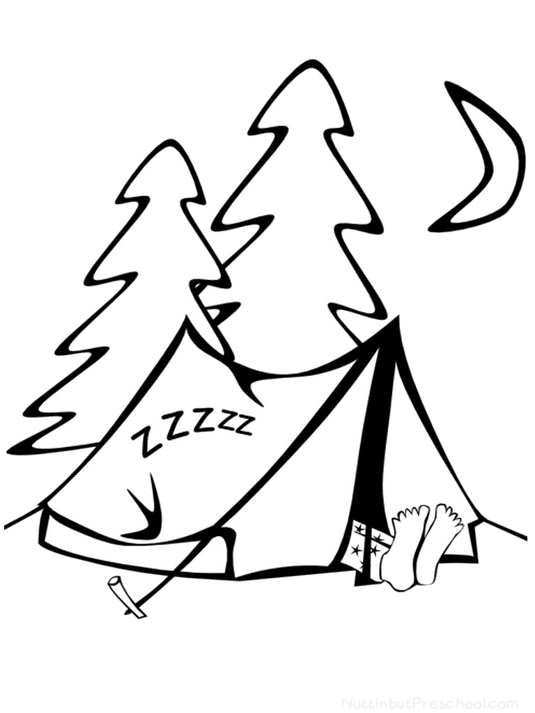 And Print The Camping Coloring Page Download Camping Coloring Page