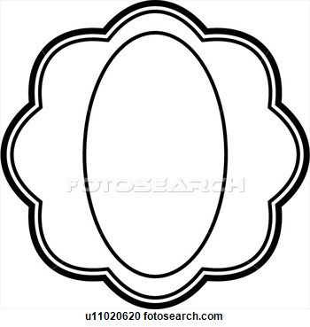 Border Contemporary Fancy Frame Oval Sign View Large Clip Art    