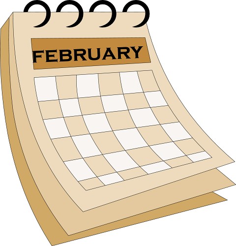 Calendar   07 February1   Classroom Clipart