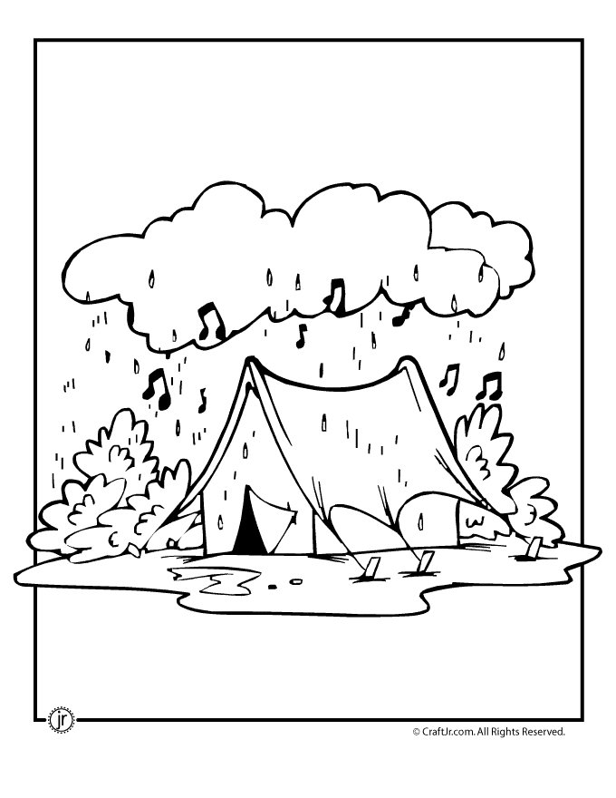 Camping Coloring Page   Az Coloring Pages