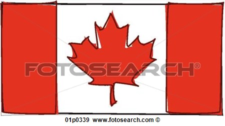 Canadian Flag Sketched