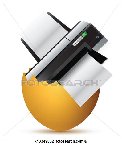 Clip Art   Printer Inside A Broken Egg  Fotosearch   Search Clipart    