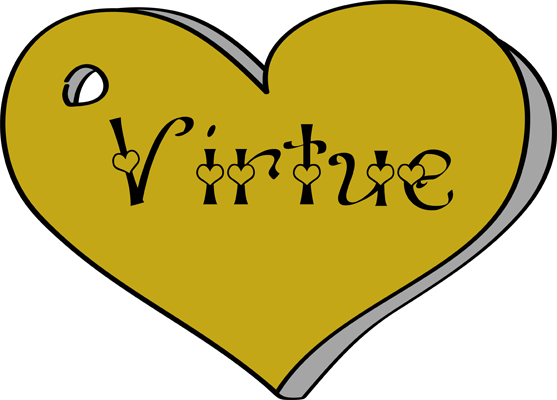 Clip Art   Virtue   Young Woman Value   Heart   Gold 557 400
