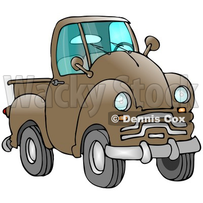 Clipart Illustration Of An Old Brown Pickup Truck   Dennis Cox  17575